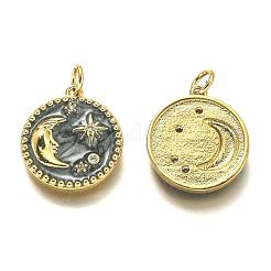 Pendentifs en laiton zircon cubique transparent&nbsp;ZIRC-B0003-28G