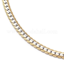 Collier à maillons cubains en acier inoxydable 304 pour hommes et femmes&nbsp;NJEW-E093-03GP-02
