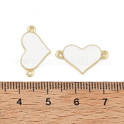 Messing Emaille Herz Glieder Verbindungsstück Charms&nbsp;KK-B198-01G-A