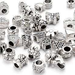 50 stücke 50 stil tibetische stil legierung europäische perlen&nbsp;TIBE-YW0001-21