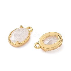 Pendentifs en laiton et zircone cubique taillée en glace pilée&nbsp;X-KK-D024-24A-G