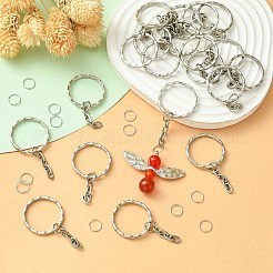 50 Stück geteilte Schlüsselringe aus Eisen&nbsp;IFIN-YW0003-44