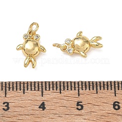 Pendentifs en laiton océan micro-pavé de zircone cubique transparente&nbsp;CU-CBAF3CF-02R-01