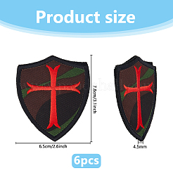 6 écusson brodé en forme de croix&nbsp;DIY-DC0004-45