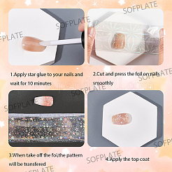 12 Rolle 2 Stile Pet Aurora Nagelfolien Blumen-Transferpapier&nbsp;STIC-SP0001-08