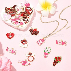 36 pendentif en alliage émaillé pour la Saint-Valentin&nbsp;ENAM-YW0008-91A
