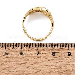Bagues en laiton avec micro pavé de zircone cubique pour femmes&nbsp;CU-CBA4BAF-10G