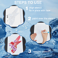 1 ensemble de pochoirs de dessin et de peinture creux pour animaux de compagnie de Noël&nbsp;DIY-MA0014-69B