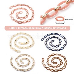 5 hilos 5 colores cadenas de cable acrílico hechas a mano&nbsp;CHAC-SZ0001-02