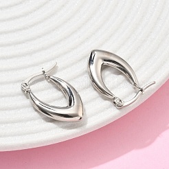 Boucles d'oreilles créoles en acier inoxydable 201 en forme de V&nbsp;EJEW-D354-07P