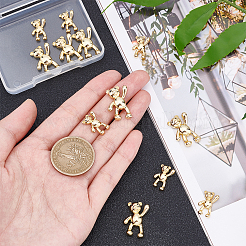 12 ciondolo in ottone micro pavé con zirconi cubici neri in 2 stili&nbsp;ZIRC-AR0001-04