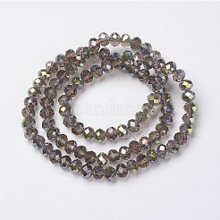 Placcare trasparente perle di vetro fili&nbsp;EGLA-A034-T3mm-S06