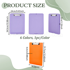 7 presse-papiers rectangulaire en plastique de 7 couleurs&nbsp;AJEW-GA0010-13