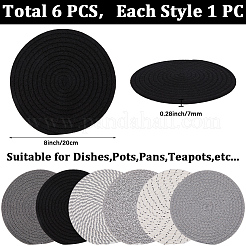 6 posavasos de algodón con aislamiento térmico&nbsp;AJEW-CP0009-66B