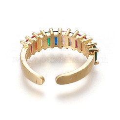 Zirkonia Manschette Ringe&nbsp;RJEW-P074-09G