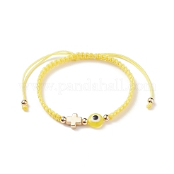 3pcs 3 Stil Harz böser Blick geflochtene Perlenarmbänder Set&nbsp;BJEW-JB08812