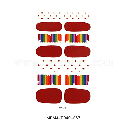 Rainbow Polka Dot Style Full Cover Nail Wraps Sticker&nbsp;LS-MRMJ-T040-267