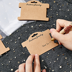 100 pezzo di carte da esposizione per braccialetti di carta&nbsp;CDIS-WH0027-11B-02