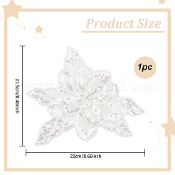 1 applique en dentelle à fleurs 3D&nbsp;DIY-MA0005-03A
