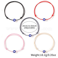 Bracelet tressé en perles de rocaille en verre style punk fait main&nbsp;HU3353