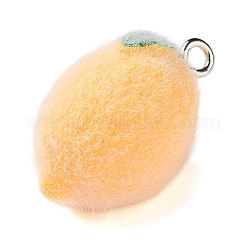 Anhänger aus undurchsichtigem Harz mit Fruchtmotiven&nbsp;RESI-D017-04C-P