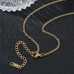 2 mm lange Kabelkettenhalsketten aus 304 Edelstahl für Damen&nbsp;SA-CBACA62-05G