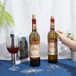 4 ciondolo a forma di bottiglia di vino in ferro&nbsp;HJEW-GF00006