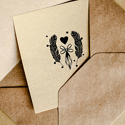 Transparente Stempel aus Kunststoff im Boho-Stil mit Federn&nbsp;DIY-WH0584-0002
