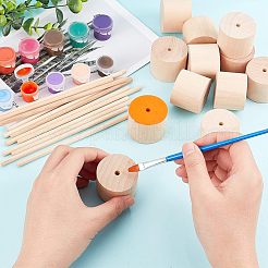 12 roue de véhicule en bois Schima et 12 bâtons en bois Schima&nbsp;DIY-OC0004-20