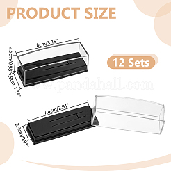 Transparente Kunststoff-Krawattenklammer-Verpackungsboxen&nbsp;CON-WH0083-016