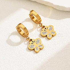Boucles d'oreilles créoles classiques à la mode en acier inoxydable 201 papillon&nbsp;MR2941