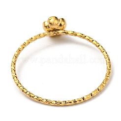 Ionenbeschichtung (IP) 304 Edelstahl Rose Blume Fingerring&nbsp;RJEW-P090-01G