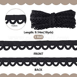 Ruban de coton à bordure simple picot de 10 mètre&nbsp;OCOR-WH0070-142B