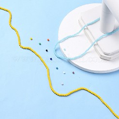 Chapelets de perles en rondelles facettées en verre&nbsp;GLAA-I033-3mm-M