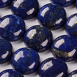 Окрашенные природные лазурит драгоценных камней купол / половиной круглые кабошоны, 16x6 мм