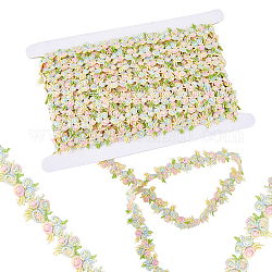 Gorgecraft Ruban de garniture en polyester à fleurs de 10 mètre, pour les garnitures de dentelle de rideau, rose brumeuse, 3/4 pouce (20 mm)