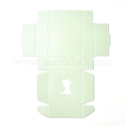 Scatole regalo pieghevoli in carta kraft, scatole di sapone fatte a mano a forma di gatto vuoto, quadrato, verde, 8x8x3.2cm
