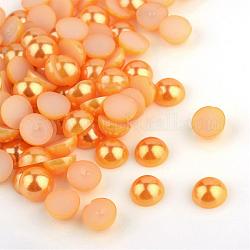 Cabochon di plastica abs, imitazione perla, mezzo tondo, goldenrod, 4x2mm, circa 10000pcs/scatola
