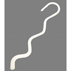 Tibetan Style Alloy Wavy Bookmarks, Silver Color Plated, Cadmium Free & Nickel Free & Lead Free, 81.4x17.8x1.67mm, Hole: 1.5mm