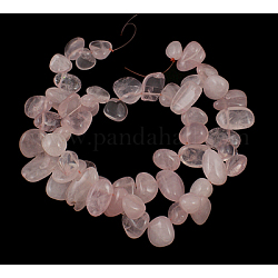 Natürlichen Rosenquarz Perlen Stränge, 10x8 mm, Bohrung: 1 mm