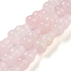 Chapelets de perles en quartz rose naturel, gourde, 13.5~14.5x8~8.5mm, Trou: 1mm, Environ 26 pcs/chapelet, 14.96'' (38 cm)