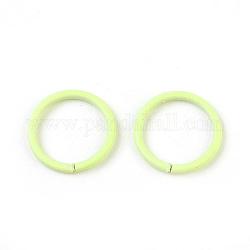 Eisen offenen Ringe springen, grün gelb, 10x1 mm, Innendurchmesser: 8 mm