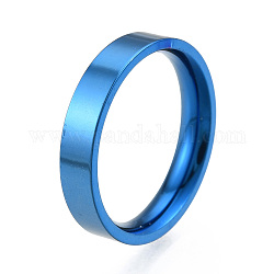 201 кольцо из нержавеющей стали для женщин, синие, внутренний диаметр: 17 мм