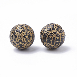Plating Acrylic Beads, Metal Enlaced, Round, Prussian Blue, 14mm, Hole: 1.5mm, about 325pcs/500g