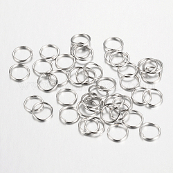 Hierro anillos del salto abierto, sin níquel, Platino, 5x0.7mm, diámetro interior: 3.6 mm, aproximamente 20000 unidades / 1000 g