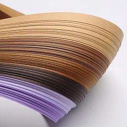 Bandes de papier quilling de 6 couleurs, violet, 530x10mm, à propos 120strips / sac, 20strips / couleur