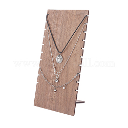 Soportes de exhibición de madera de nogal, para soporte de exhibición de joyas, camello, 26.5x19.2x9.5 cm