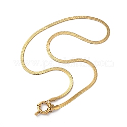 316 ожерелье с подвеской в виде кольца из хирургической нержавеющей стали, с цепями елочек, золотые, 15.75 дюйм (40 см)