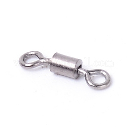 Stainless Steel Fishing Rolling Bearing Connector, Rolling Barrel Fishing, Fishing Swivels Tackle Accessories, Stainless Steel Color, 8x2.5mm, Hole: 1mm