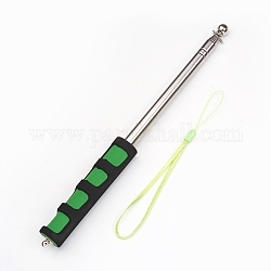 Telescoping Stainless Steel Guide Flagpole Teaching Pointer, for Tour Guides Tour Groups Travel Marchers Teachers, Green, 28.3x1.2~2.2cm